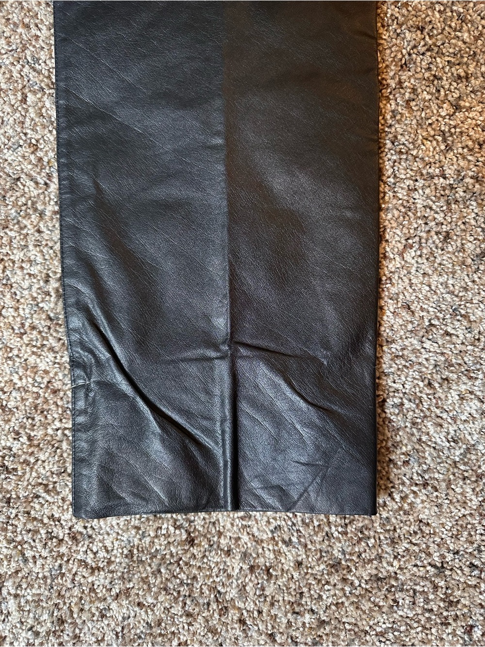 Women’s Vintage J.Palo Black Leather Pants. Classic Straight Fit - Picture 6 of 13